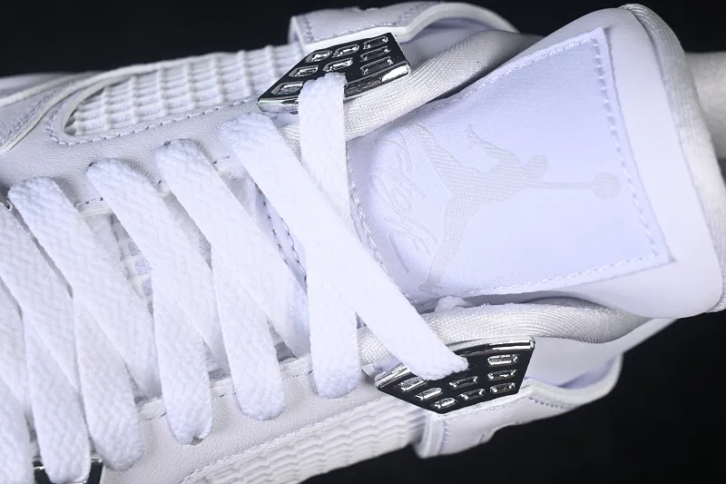 All categories Air Jordan Jordan series basketball shoes Air Jordan 4 LJR version Air Jordan 4 Retro "PureMoney" AJ4 Joe 4 White Cat First layer leather 308497-100